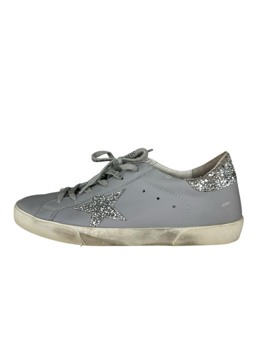 GOLDENGOOSE Grey Super-Star Leather Sneakers Size 40