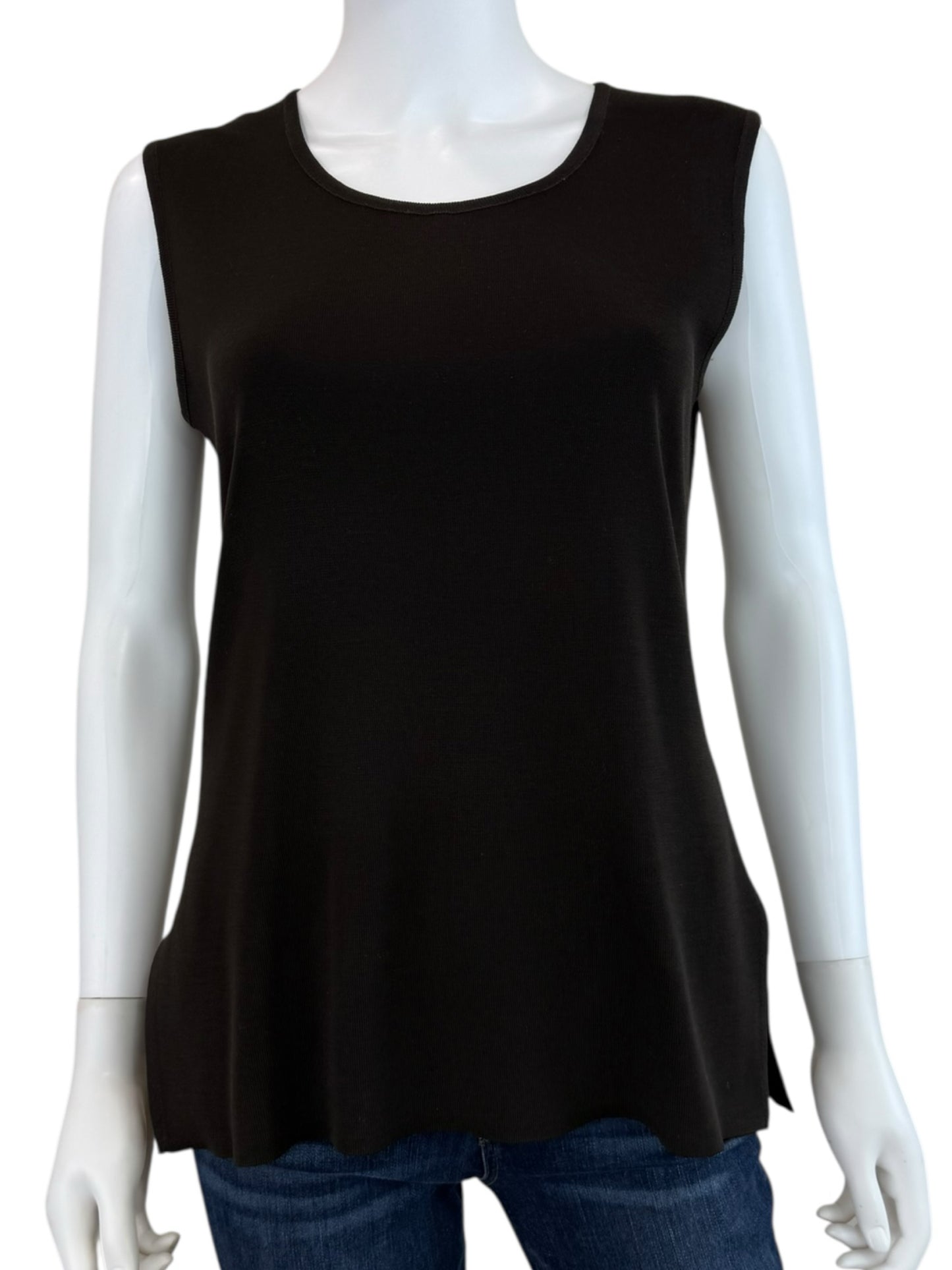 Misook Brown Knit Shell Size S