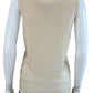 WHITE + WARREN Cream Sequined Silk Tank Size M