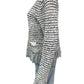 MILLY Tweed Fringe Trim Sweater Cardigan Jacket Size L
