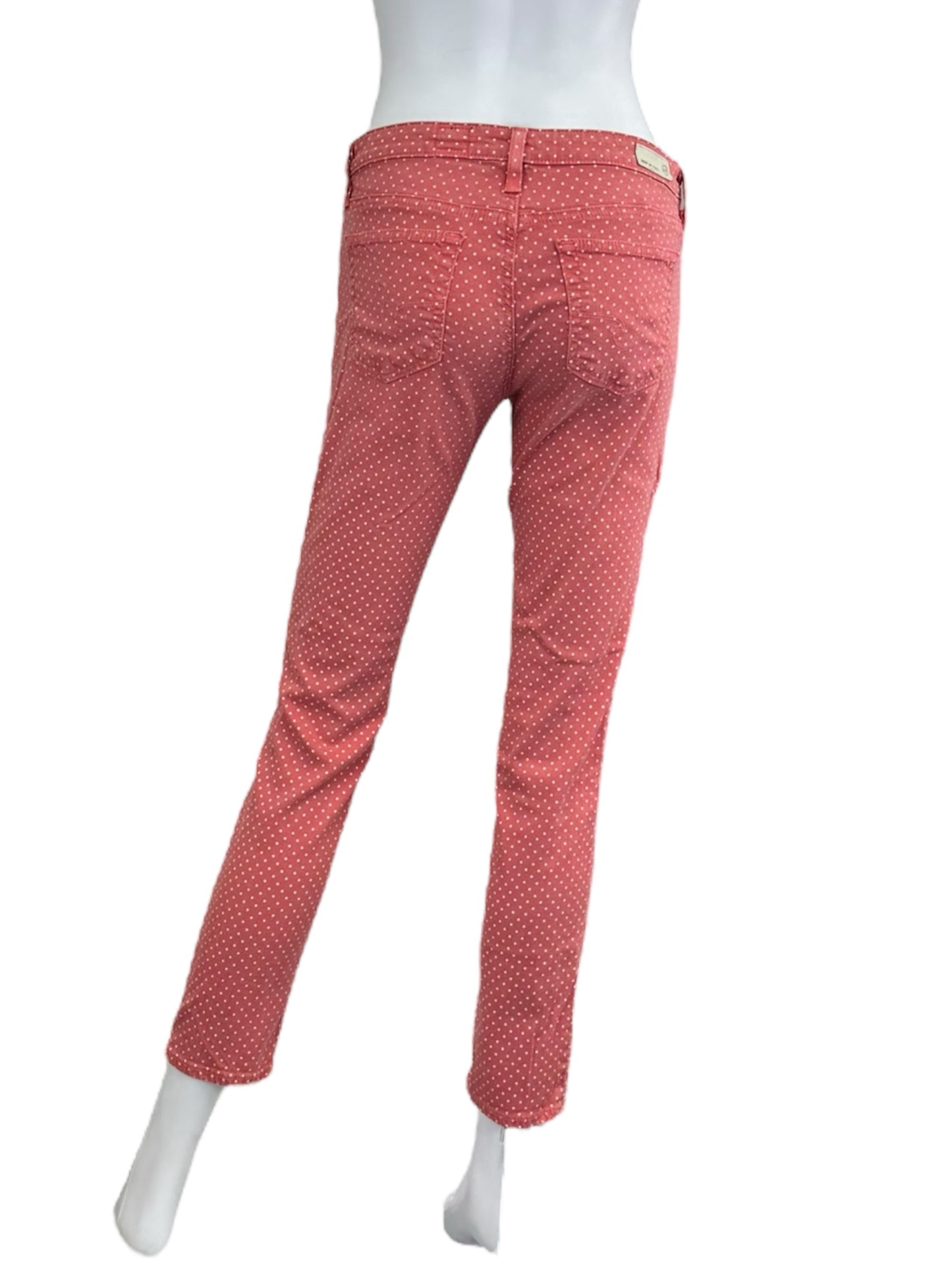 Adriano Goldschmid Red STEVIE Polka Dot Jeans Size 27