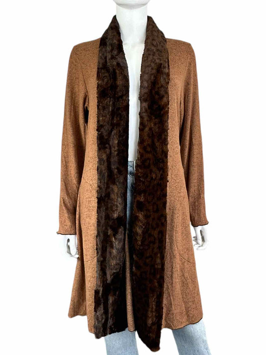 Vine Street Brown Faux Fur Duster Size XL