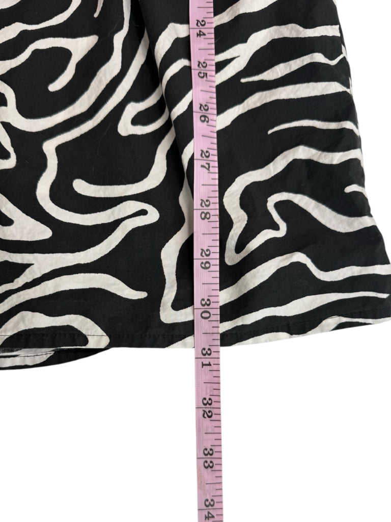Rails Black Zebra Evy One Shoulder Cropped Top & Skirt Size XS