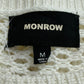 Monrow White Cotton Open Knit Sweater Size M
