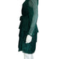 Nicole Miller NEW YORK Green Metallic Cocktail Dress Size L