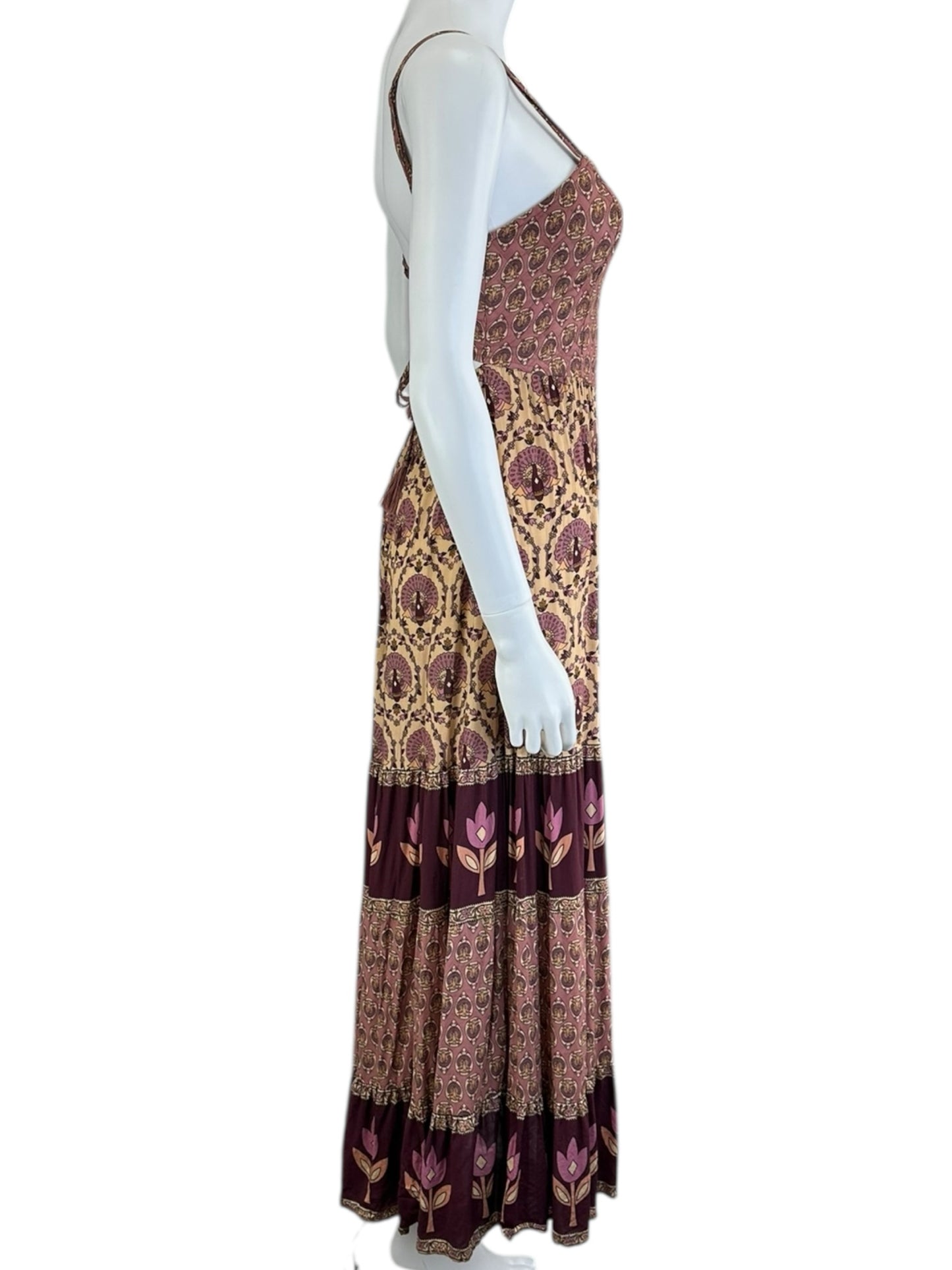 Spell & the Gypsy Cream and Purple Casual Dress Size XS