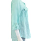 Talbots 100% Linen Aqua Button-Down Shirt Size M