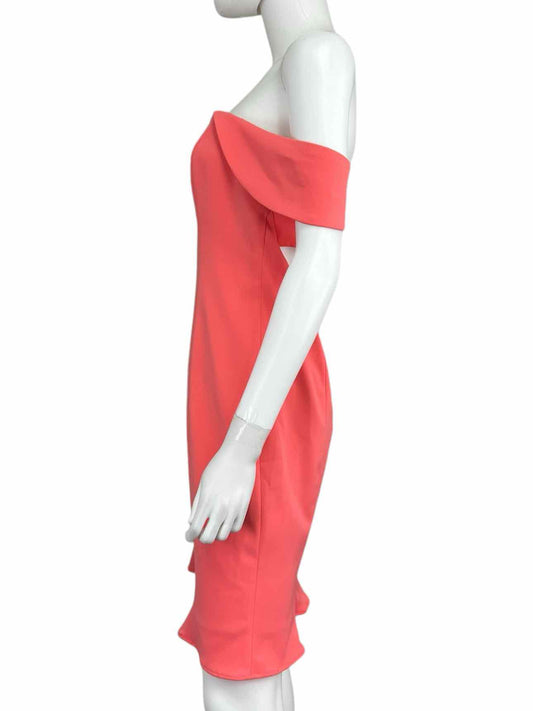 Jay Godfrey Coral Off Shoulder Cocktail Dress Size 8