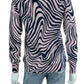J. Crew Pink 100% Cashmere Zebra Stripe Sweater Size S
