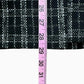 idem ditto Black Plaid Tweed Doublebreasted Coat Size S