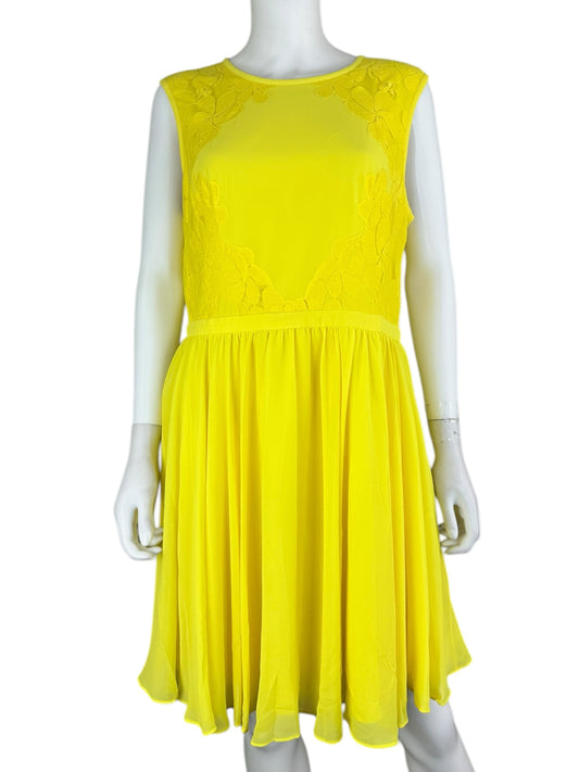 Ted Baker NWT Yellow Vember Mini Dress Size XL