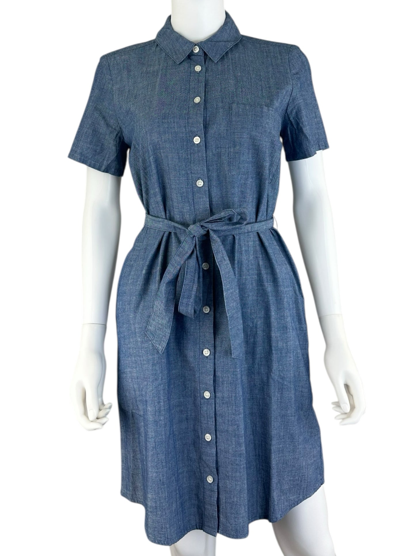 J. Crew NWT Denim Blue Chambray Shirt Dress Size 2