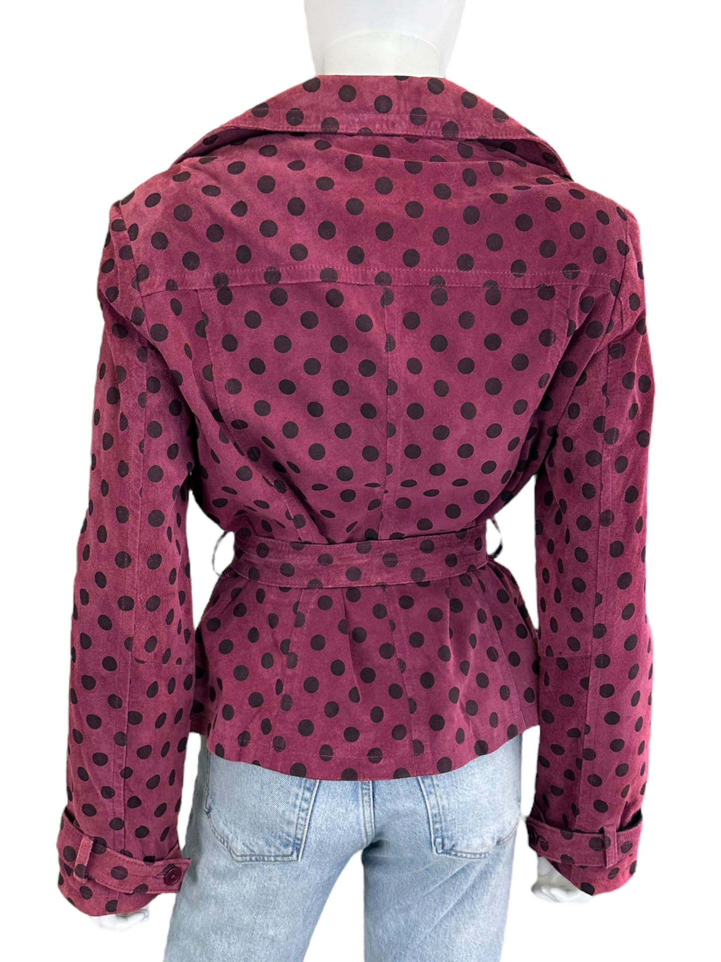 Mythology Polka Dot Leather Jacket Size 12