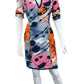 BCBGMAXAZRIA Multi-colored Silk Print Dress Size 6
