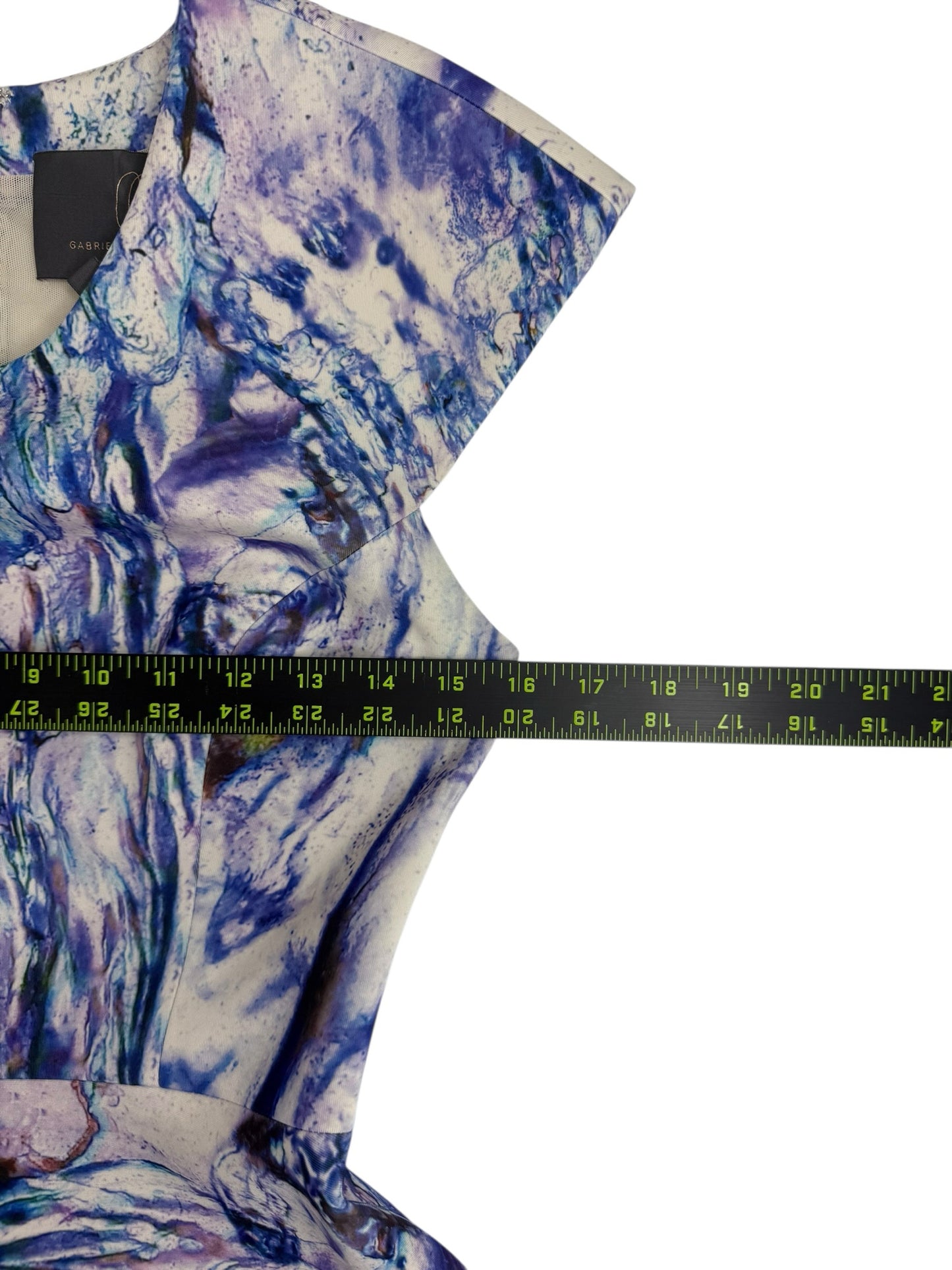 Gabriella Cadena Purple Marbled Over Cocktail Dress Size 4