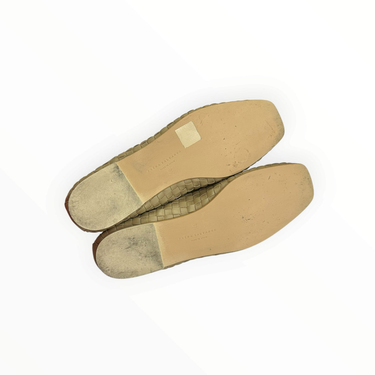 Freda Salvador Beige Jada Square Toe Ballet Flats Size 8.5