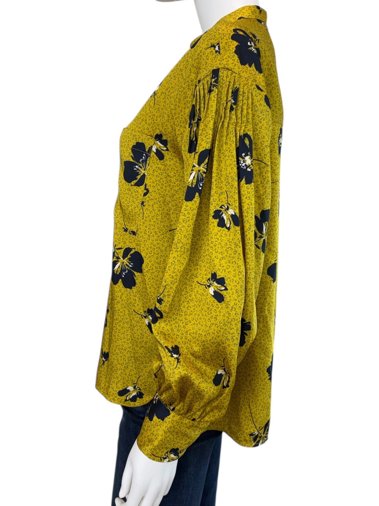 Rebecca Minkoff Floral Print Nellie Button Down Shirt Size S