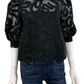 Emily McCarthy NWT Black Organza Bella Blouse Size XS