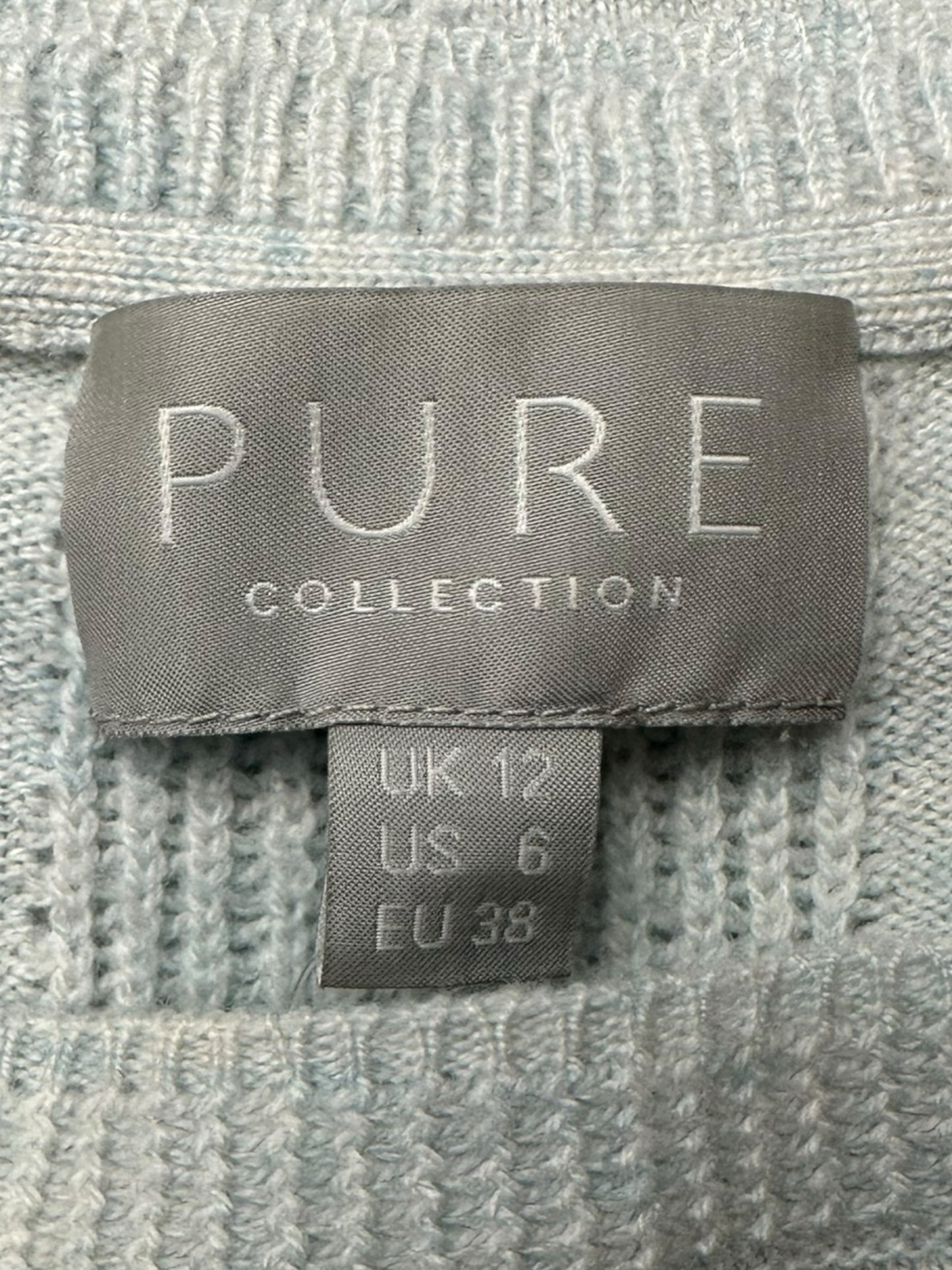 PURE Collection Blue Wool Sweater Size 6