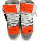 OFF WHITE c/o Virgil Abloh 3.0 OFF COURT Glitter Silver White High Top Sneakers Size 7B