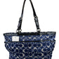COACH Blue Gallery Signature Tote Bag