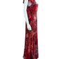 Robert Graham Red Floral Maxi Dress Size 12