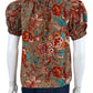 ULLA JOHNSON Evelyn Floral Print Puff Sleeve Top Size 2