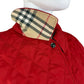 BURBERRY Red Quilted Nylon Barn Jacket Size L