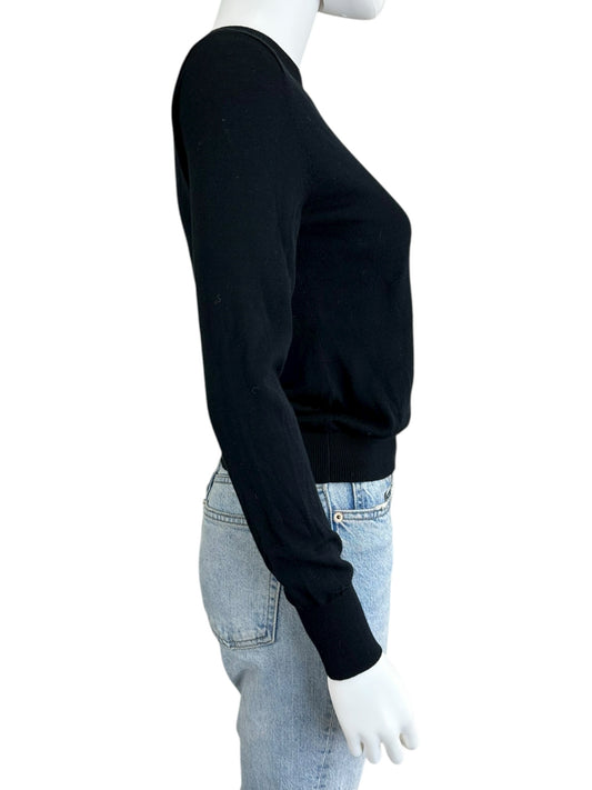 CYNTHIA ROWLEY NWT Black Crewneck Sweater Size S