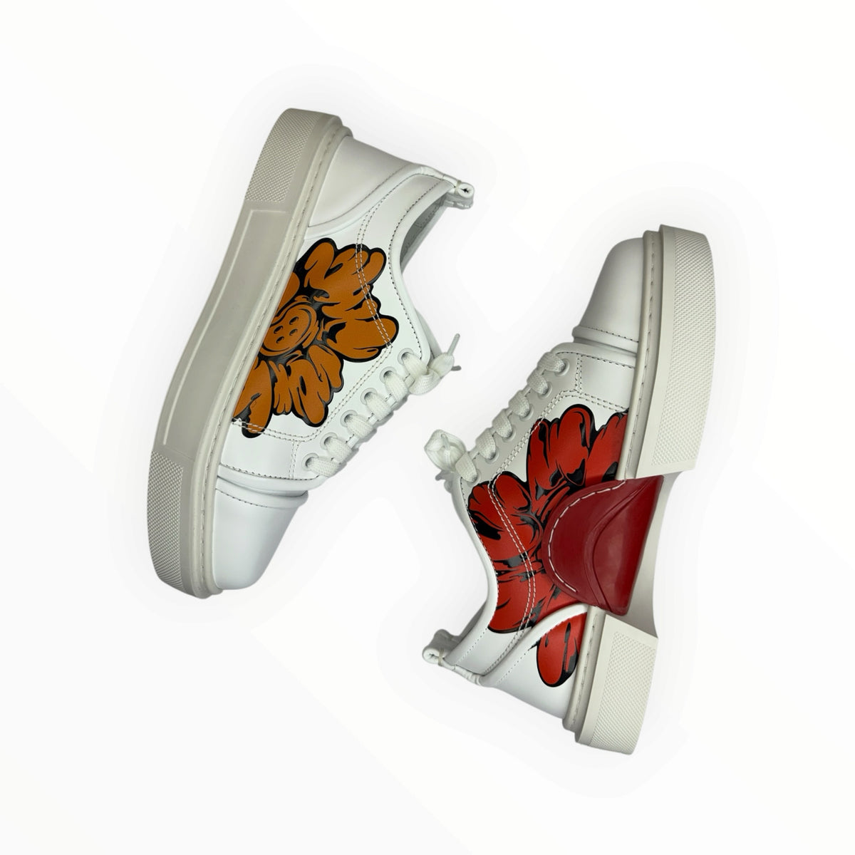 Christian Louboutin x Shun Sudo Adolon Button Flower Low-Top Sneakers Size 37
