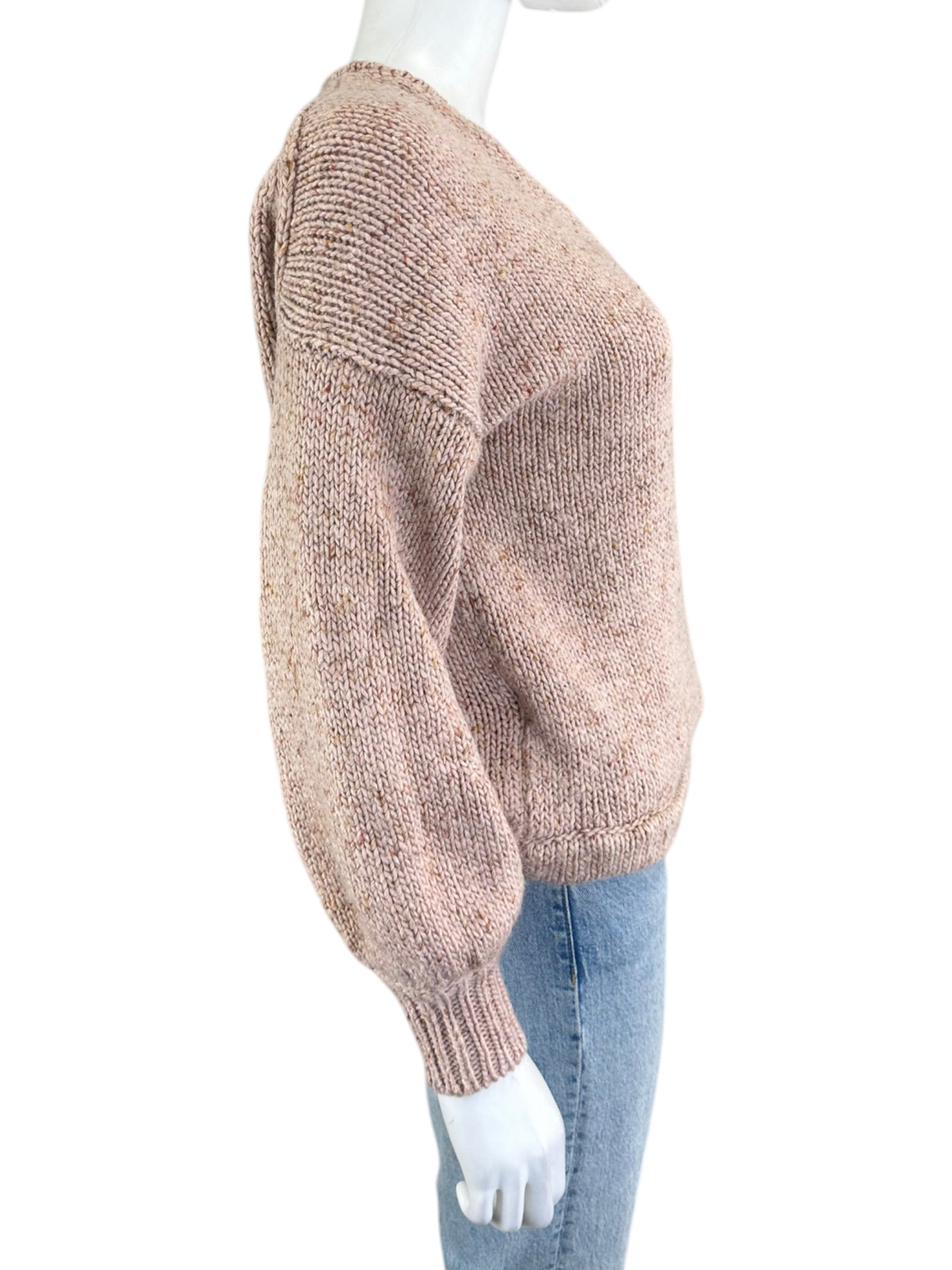 Madewell Wool Blend Pink Wrap Sweater Size M