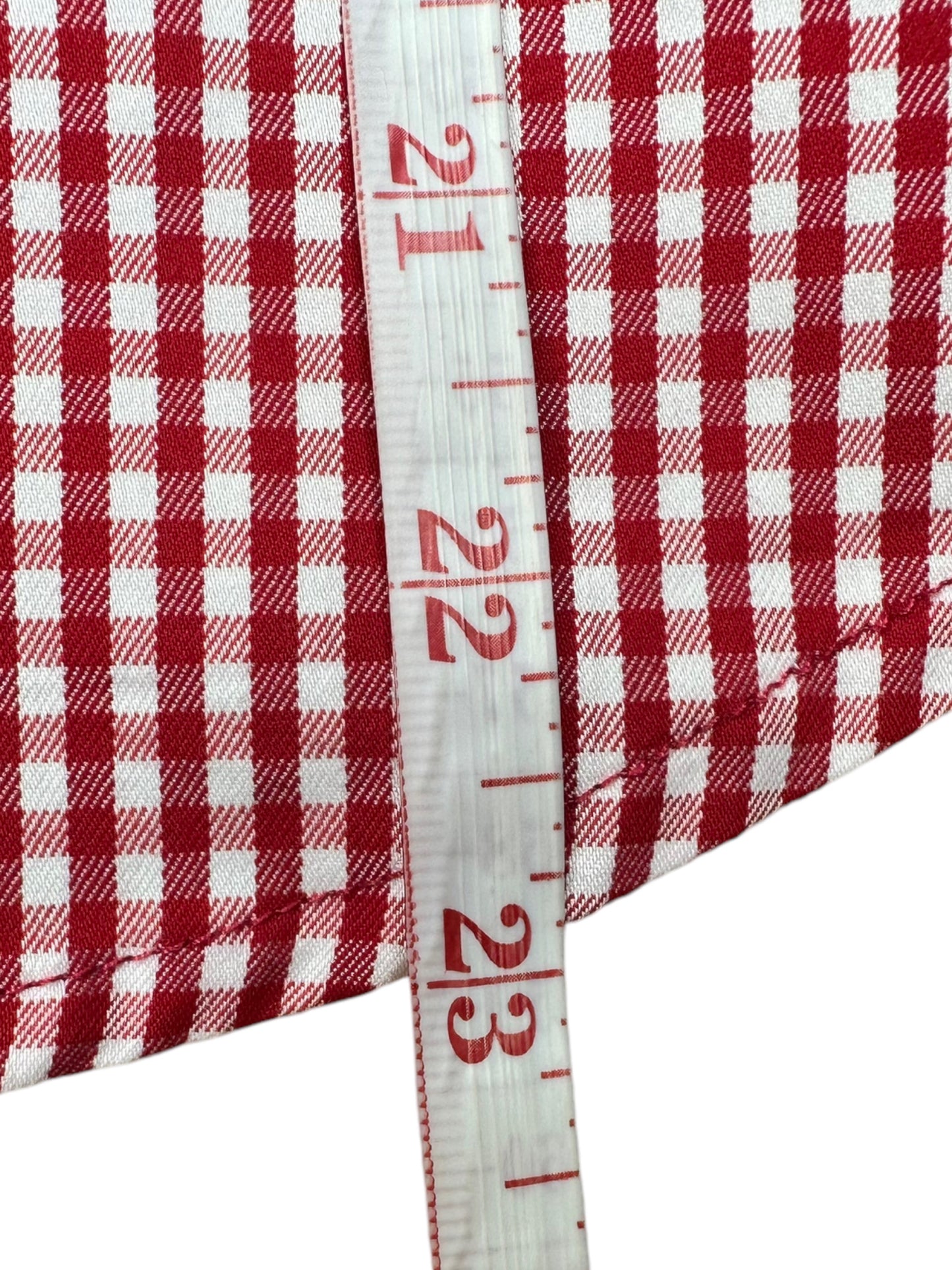 The Shirt by Rochelle Behrens Red Check Button-down Size S