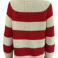 velvet BY GRAHAM & SPENCER Red Striped Sweater Size S