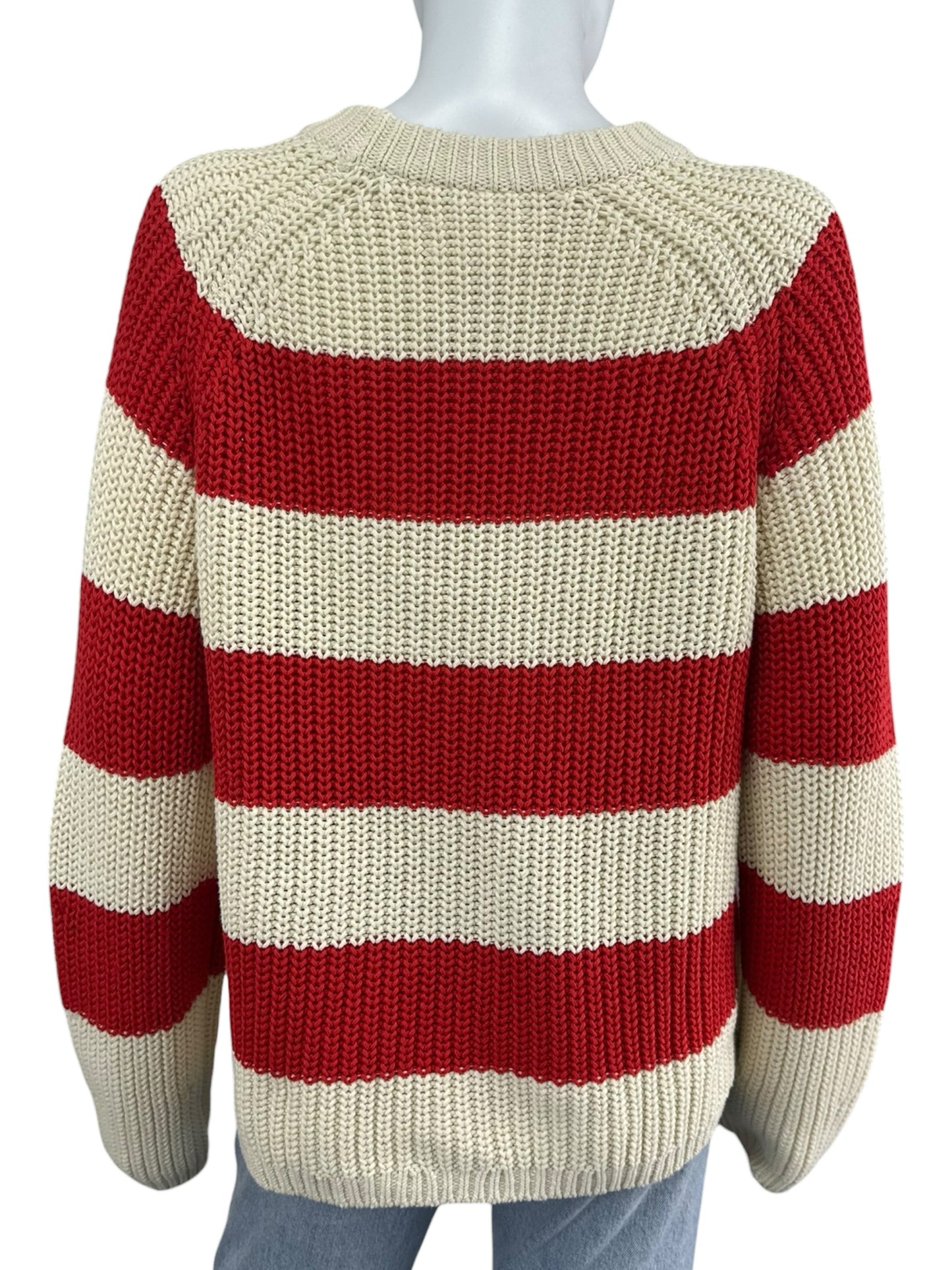 velvet BY GRAHAM & SPENCER Red Striped Sweater Size S