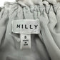 MILLY Gray Silk Strapless Blouse Size 8