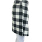 MILLY 100% Virgin Wool Black Plaid Skirt Size 2