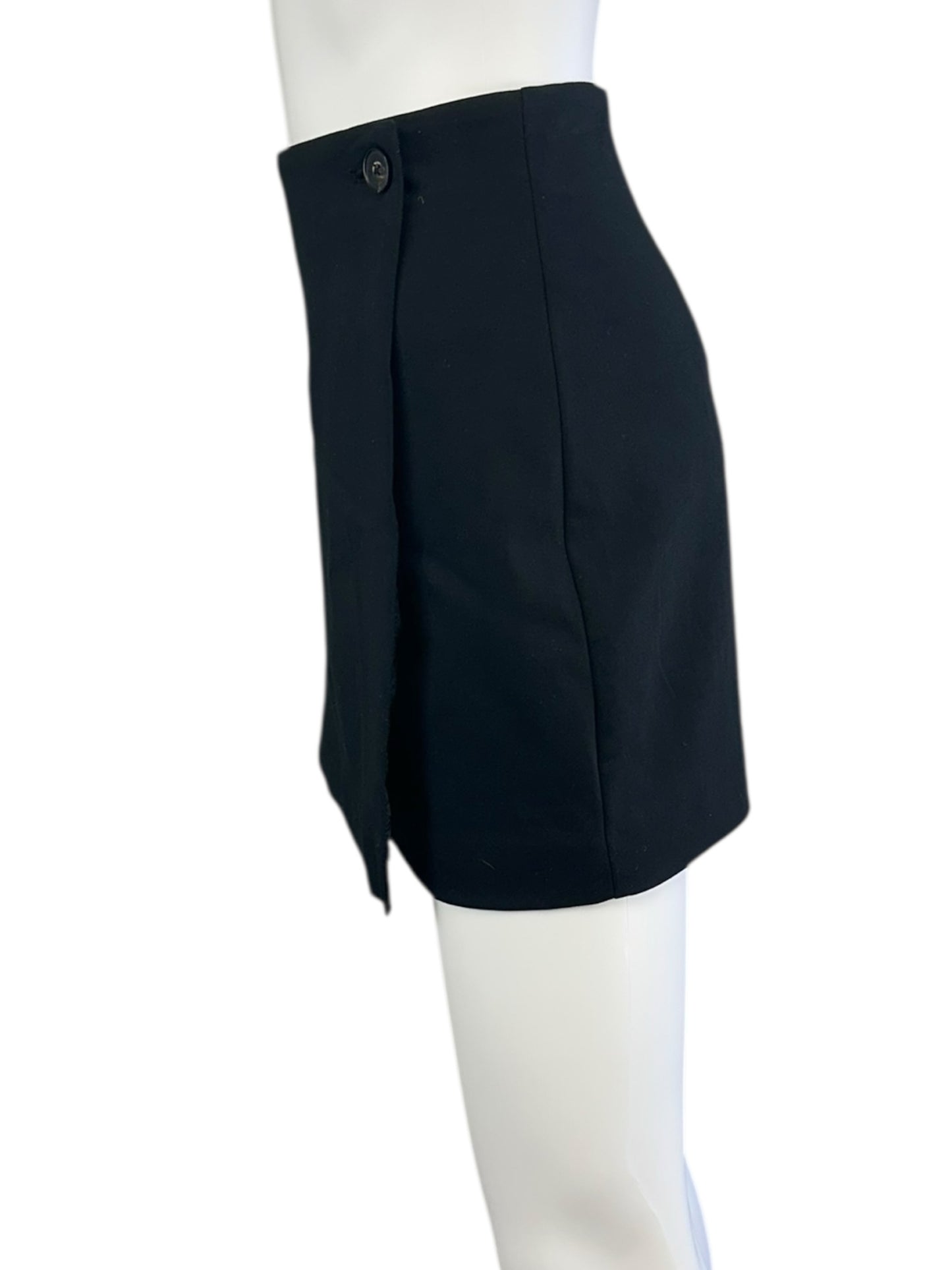 BABATON Black Mini Wrap Skirt Size 6