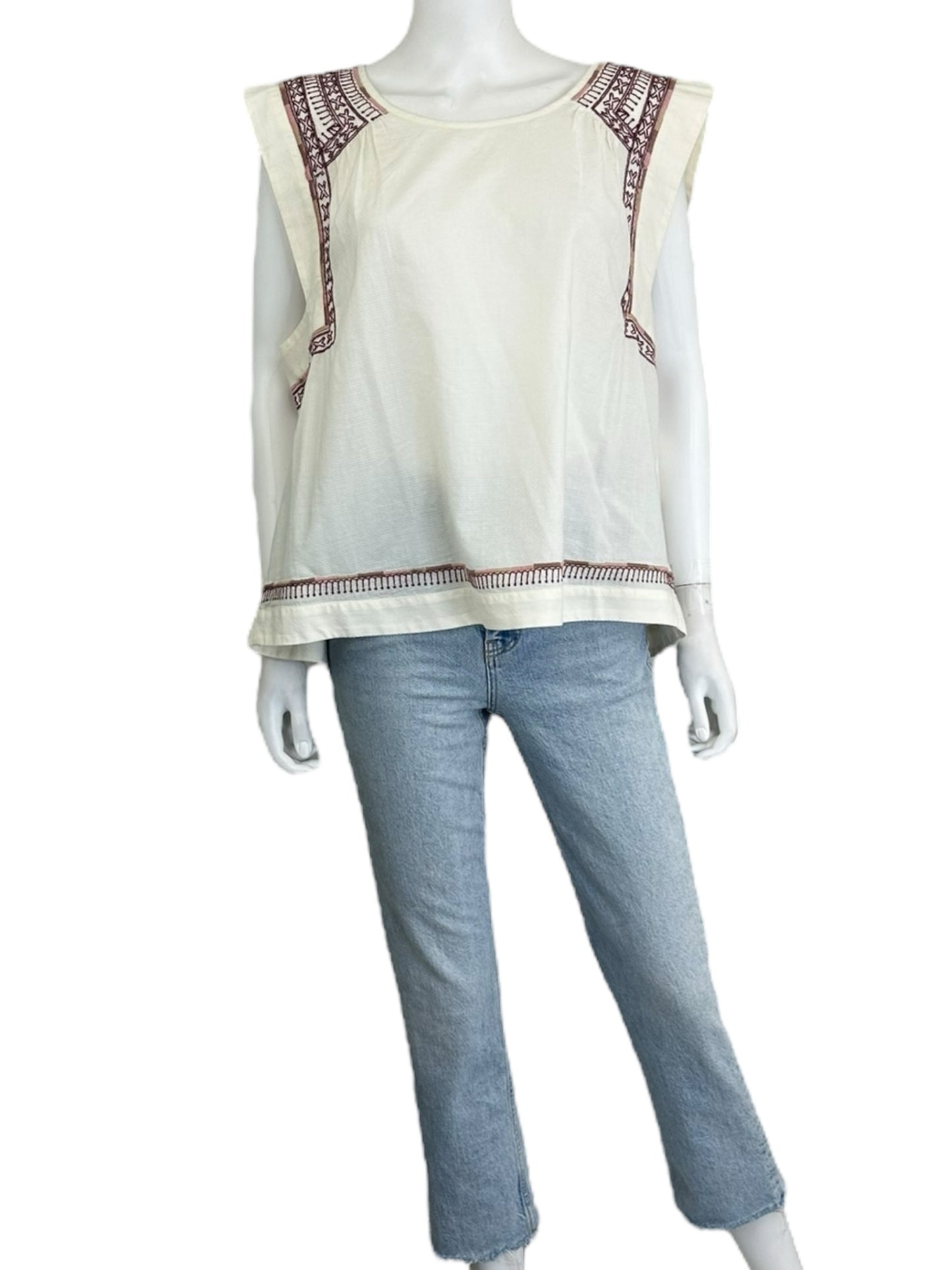Lucky Brand Cream Blouse Size XL