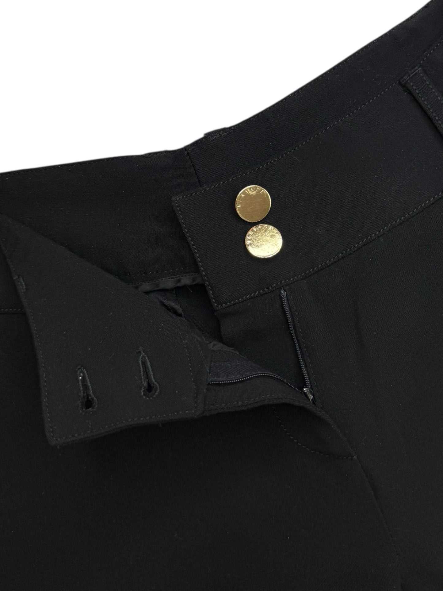 VERSACE Black Wool Trousers Size 40