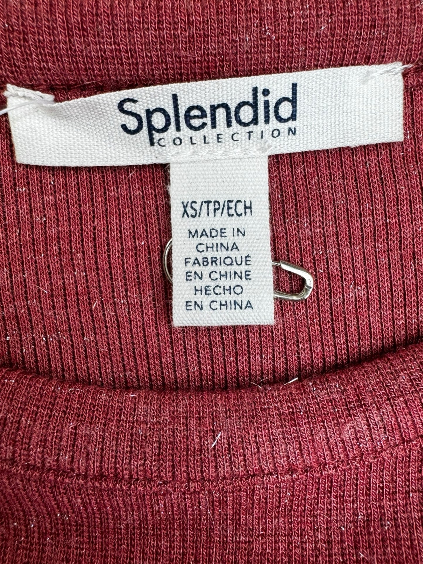 splendid NWT Rose Shimmer Knit Top Size XS