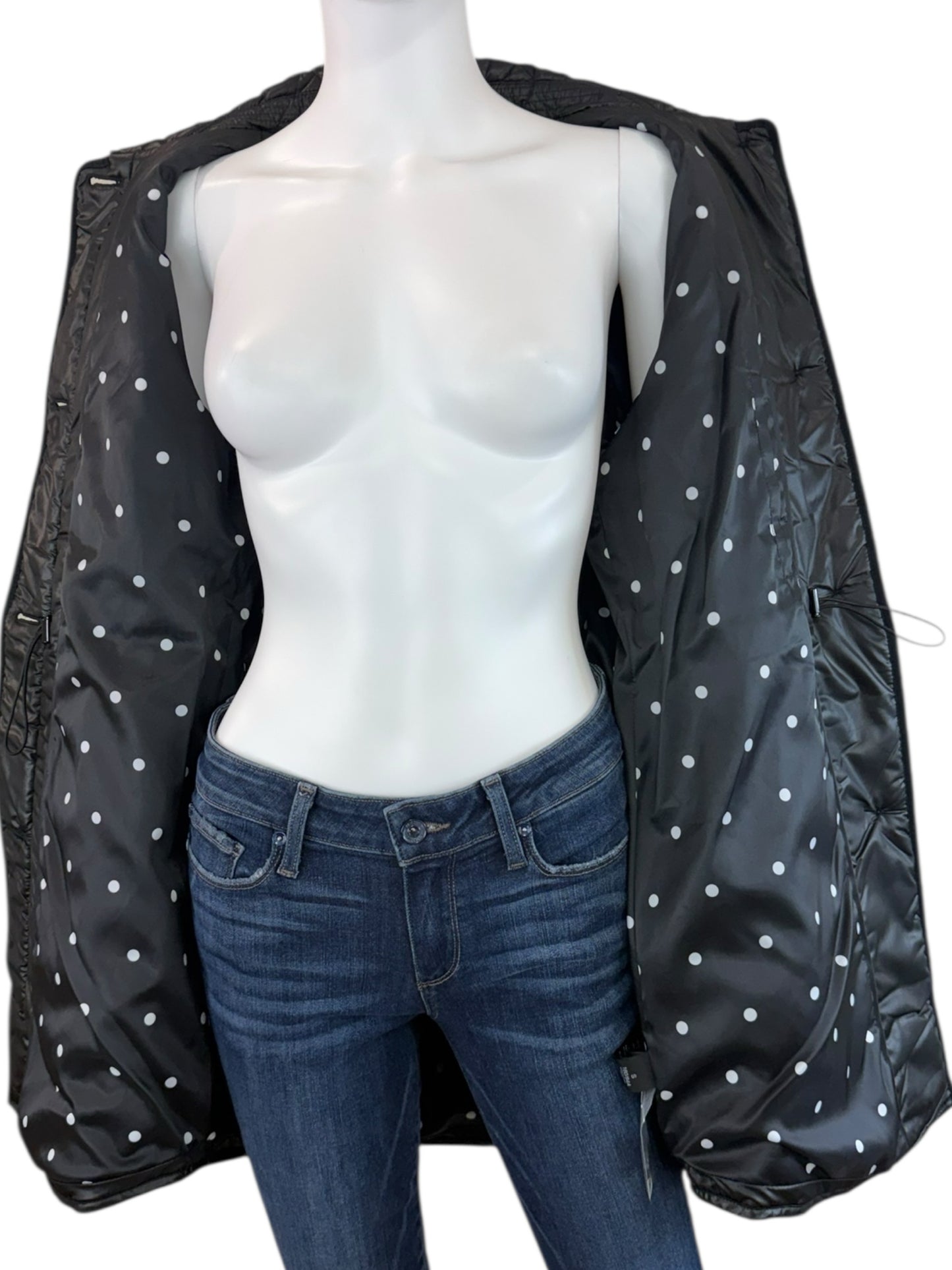 Kate Spade NWT Black Quilted Coat Size S