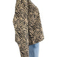 Ann Taylor Tan Zebra print Cardigan Size L