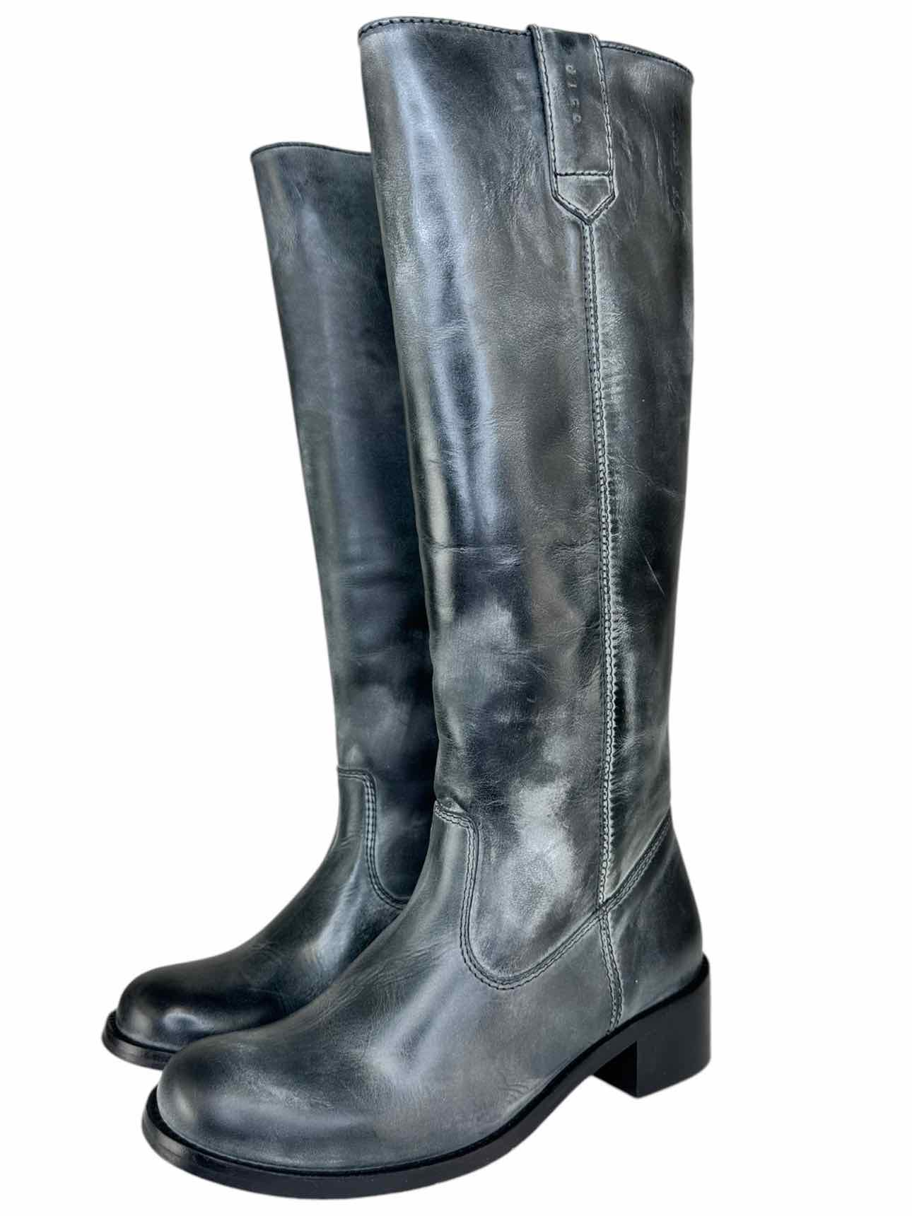 dico Escovado Black Distressed ANN Knee High Boots Size 38