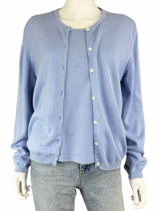 Lilly Pulitzer Periwinkle 2PC Sweater Knit Cardigan Set Size L