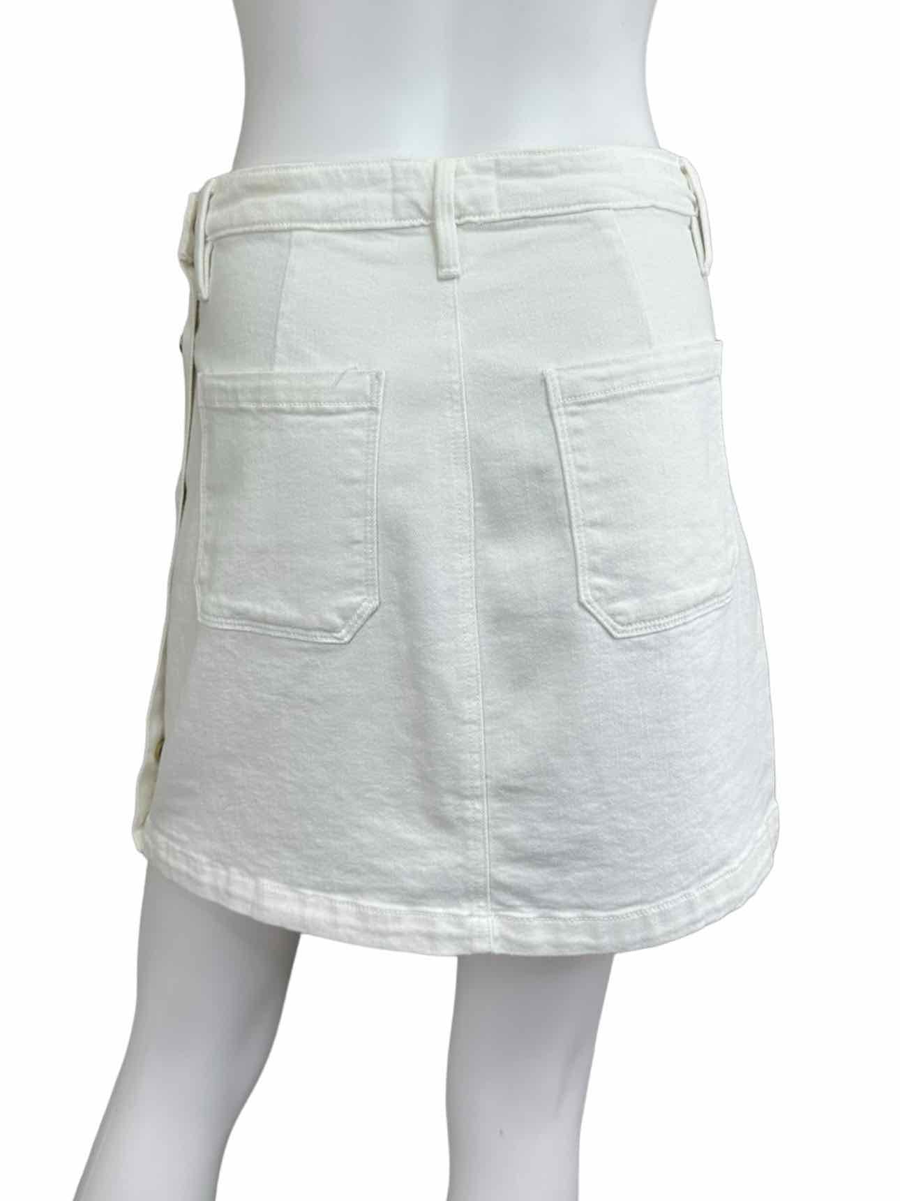 FRAME White Denim Mini Skirt Size 27