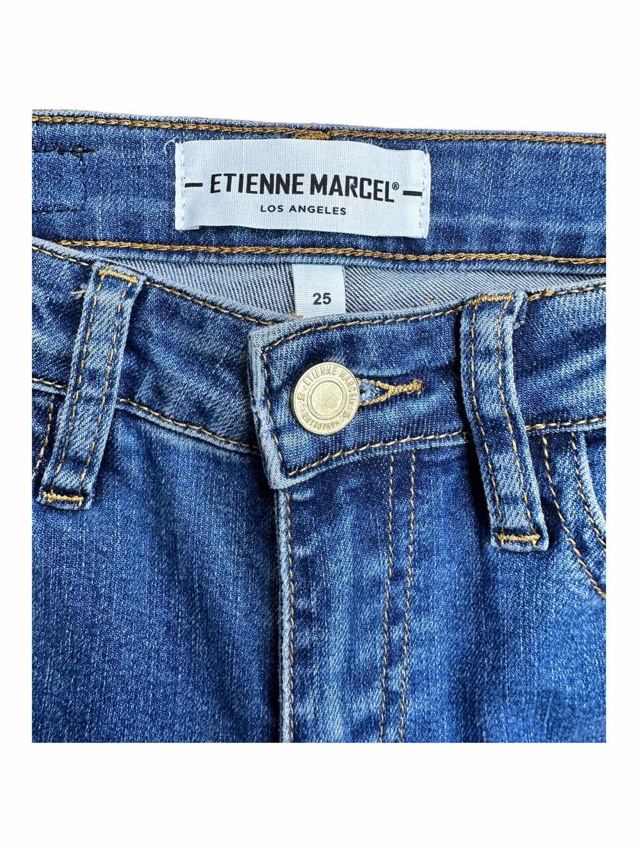 ETIENNE MARCEL Cropped Red Zipper Jeans Size 25