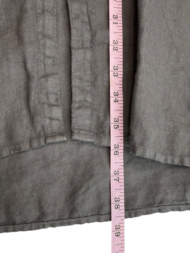 Johnny Was Charcoal 100% Linen Embroidered Dress Size M