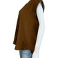 NWT LOFT Brown Satin Blouse Size S