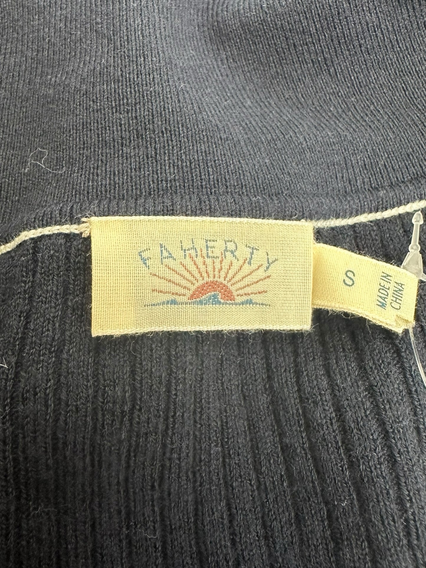 FAHERTY NWT Navy Retro Stripe Sweater Size S