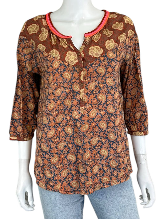 Maison Scotch Paisley Patterned Blouse Size 1/2